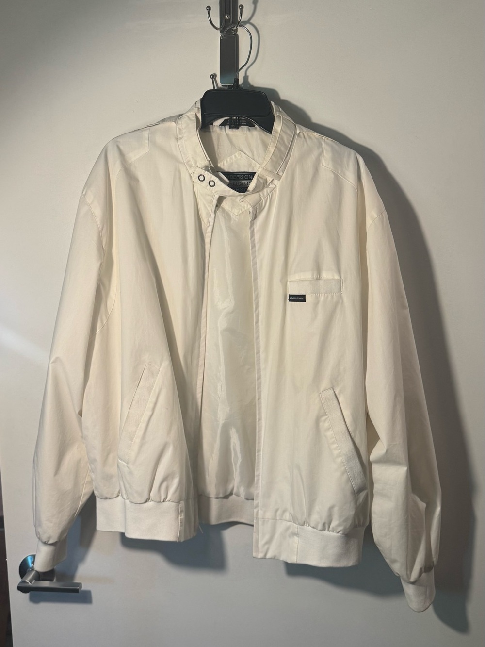 Members Only White Bomber Jacket
